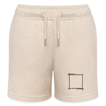 Decorative frame. Banners / picture frames. - Kids Organic Sweat Shorts by Stanley/Stella - soft Ecru - Front