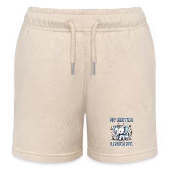 My Sister Loves Me - Baby Sayings - Meine Schweste - Kinder Organic Joggingshorts Mini Bolter von Stanley/Stella - Natur - Vorne