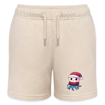 Qualle Weihnachten - Kinder Organic Joggingshorts Mini Bolter von Stanley/Stella - Natur - Vorne