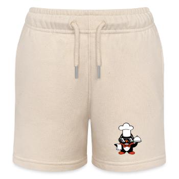 Penguin Chef Chef Chef Hat Cooking Sunglasses - Kids Organic Sweat Shorts by Stanley/Stella - soft Ecru - Front