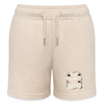 I Hit Things With Sticks 11 - Kinder Organic Joggingshorts Mini Bolter von Stanley/Stella - Natur - Vorne