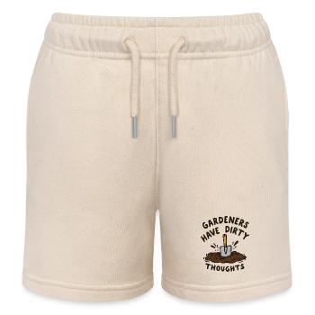 Gärtner haben schmutzige Gedanken - Kinder Organic Joggingshorts Mini Bolter von Stanley/Stella - Natur - Vorne