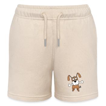 Drôle Chien Grand Os Bouche Bouche Faim Cool - Short de jogging enfant bio Stanley/Stella - écru doux - Devant