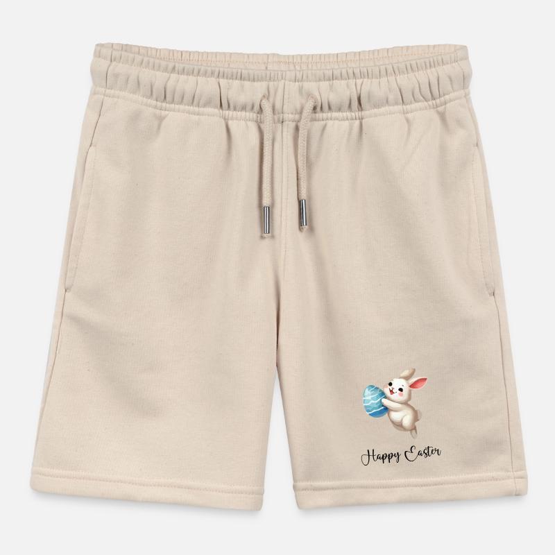 bunny rabbit easter bunny Kids Organic Sweat Shorts by Stanley/Stella