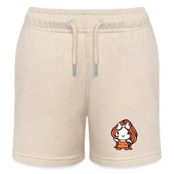 Oiseau Dame Femme Femme Jolie Robe Arc - Short de jogging enfant bio Stanley/Stella - écru doux - Devant