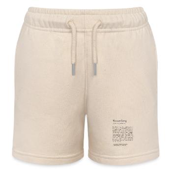 Neuanfang Karte – Inspirierende Worte für Neubegin - Kinder Organic Joggingshorts Mini Bolter von Stanley/Stella - Natur - Vorne