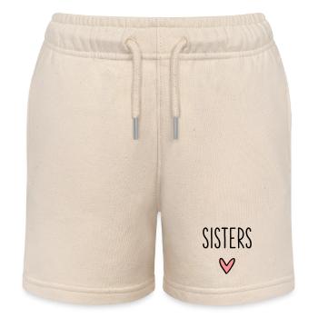 Sisters Herz beste Freundin Schwester Liebe - Kinder Organic Joggingshorts Mini Bolter von Stanley/Stella - Natur - Vorne