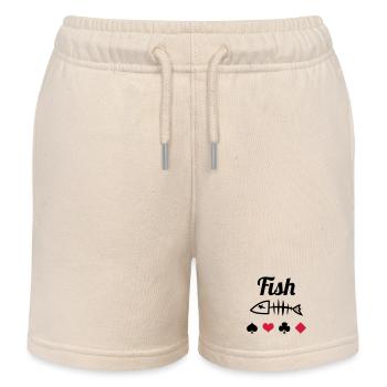 Poker : Fish - Short de jogging enfant bio Stanley/Stella - écru doux - Devant