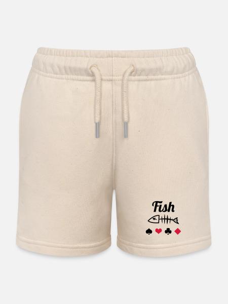 Poker : Fish - Short de jogging enfant bio Stanley/Stella - écru doux