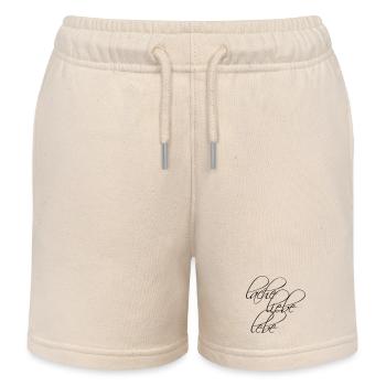 Design: Lache Liebe Lebe - Kinder Organic Joggingshorts Mini Bolter von Stanley/Stella - Natur - Vorne