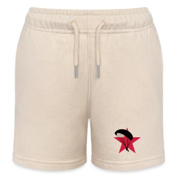 Paragliding / Paraglider / Parapente / Gleitschirm - Kids Organic Sweat Shorts by Stanley/Stella - soft Ecru - Front