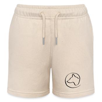 Hundekopf im Kreis - Kinder Organic Joggingshorts Mini Bolter von Stanley/Stella - Natur - Vorne
