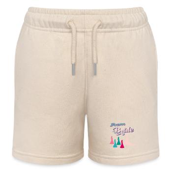 bride team hen night bachelorette party - Kids Organic Sweat Shorts by Stanley/Stella - soft Ecru - Front