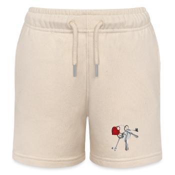 Porte-clés avec clé et porte-clés - Short de jogging enfant bio Stanley/Stella - écru doux - Devant