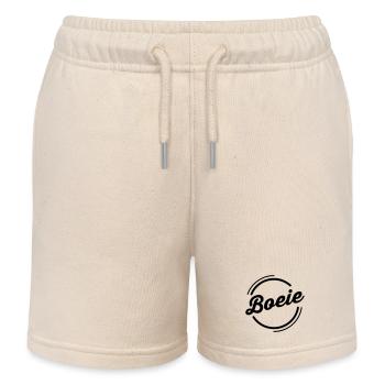Langue jeunesse Flandre: Boeie - Short de jogging enfant bio Stanley/Stella - écru doux - Devant