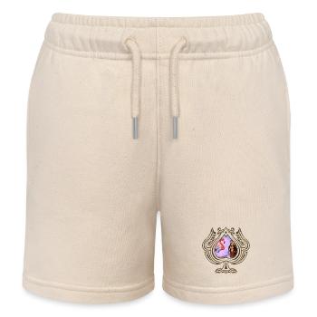 Little Mermaid and Flemish coming out of a book. - Kids Organic Sweat Shorts by Stanley/Stella - soft Ecru - Front