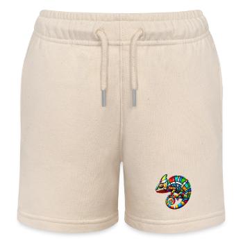 Chameleon Mondrian - Kids Organic Sweat Shorts by Stanley/Stella - soft Ecru - Front