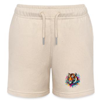 Tiger - Kinder Organic Joggingshorts Mini Bolter von Stanley/Stella - Natur - Vorne