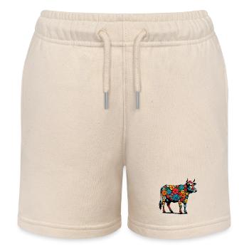 Kuh - Kinder Organic Joggingshorts Mini Bolter von Stanley/Stella - Natur - Vorne
