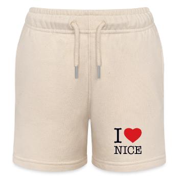 I LOVE NICE Nizza - Kinder Organic Joggingshorts Mini Bolter von Stanley/Stella - Natur - Vorne