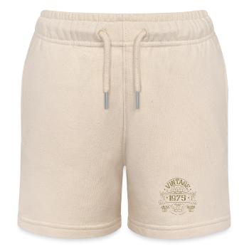 Birthday Vintage 1975 Limited Edition - Kids Organic Sweat Shorts by Stanley/Stella - soft Ecru - Front