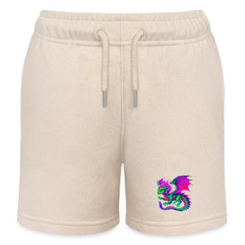 Drache - Kinder Organic Joggingshorts Mini Bolter von Stanley/Stella - Natur - Vorne