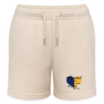 Heimat ist dort wo dein Herz ist - Kinder Organic Joggingshorts Mini Bolter von Stanley/Stella - Natur - Vorne