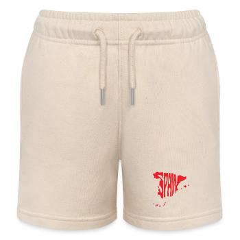 Spanien Landkarte Künstlerisches Typografie-Design - Kinder Organic Joggingshorts Mini Bolter von Stanley/Stella - Natur - Vorne