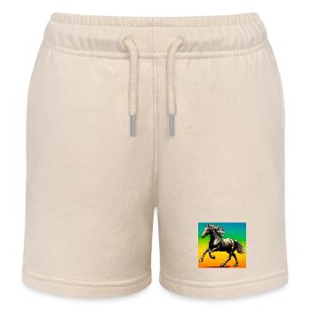 cheval - Short de jogging enfant bio Stanley/Stella - écru doux - Devant
