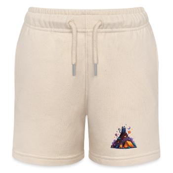 Camp pour chats au volcan - Short de jogging enfant bio Stanley/Stella - écru doux - Devant