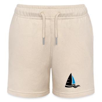SeeLuft Segel Wappen Segelboot Logo Segelsport - Kinder Organic Joggingshorts Mini Bolter von Stanley/Stella - Natur - Vorne