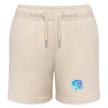 Lustiges Rennrad Motiv - Kinder Organic Joggingshorts Mini Bolter von Stanley/Stella - Natur - Vorne