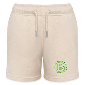 Bitcoin Platine Circuit Tech Krypto - Kinder Organic Joggingshorts Mini Bolter von Stanley/Stella - Natur - Vorne