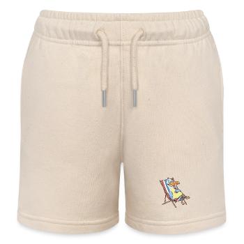 Relaxter Strandpelikan - Kinder Organic Joggingshorts Mini Bolter von Stanley/Stella - Natur - Vorne