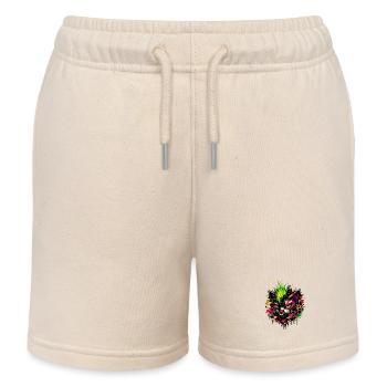 Neon Cat Graffiti Splatter - Kinder Organic Joggingshorts Mini Bolter von Stanley/Stella - Natur - Vorne
