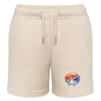 retro gamer - Kinder Organic Joggingshorts Mini Bolter von Stanley/Stella - Natur - Vorne