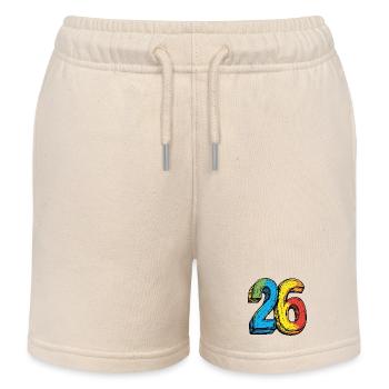 26 Nombre Coloré - Short de jogging enfant bio Stanley/Stella - écru doux - Devant