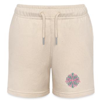 Rosa und Blaues symmetrisches neuronales Netzwerk - Kinder Organic Joggingshorts Mini Bolter von Stanley/Stella - Natur - Vorne