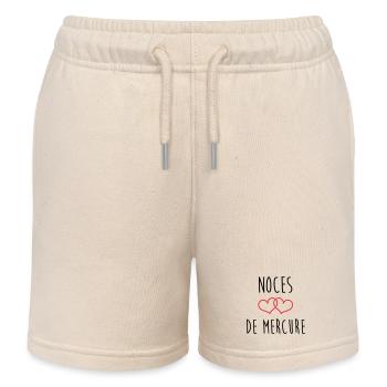 Noces de mercure 38 ans de mariage - Short de jogging enfant bio Stanley/Stella - écru doux - Devant