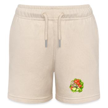 Salat mit Gemüse in Herzform Illustration  - Kinder Organic Joggingshorts Mini Bolter von Stanley/Stella - Natur - Vorne