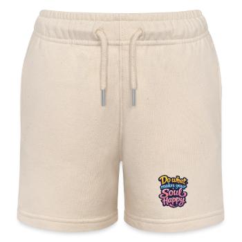 Fais ce qui rend ton âme heureuse - Short de jogging enfant bio Stanley/Stella - écru doux - Devant