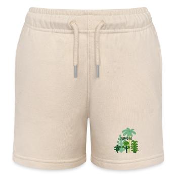 Jungle Tropical Nature Plants Summer Design - Kinder Organic Joggingshorts Mini Bolter von Stanley/Stella - Natur - Vorne