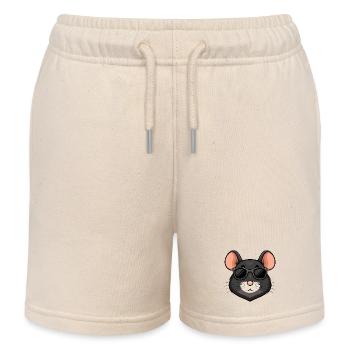 Mouse chic schwarze Brille - Kinder Organic Joggingshorts Mini Bolter von Stanley/Stella - Natur - Vorne
