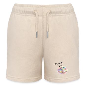 Grundschule geschafft - Kinder Organic Joggingshorts Mini Bolter von Stanley/Stella - Natur - Vorne