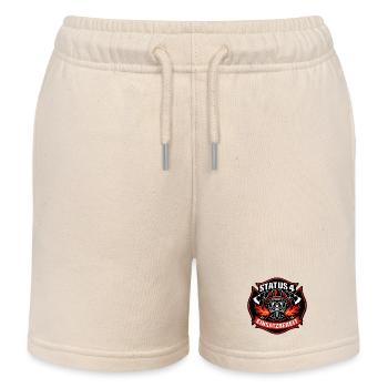 Status 4 Einsatzbereit Logo - Kinder Organic Joggingshorts Mini Bolter von Stanley/Stella - Natur - Vorne