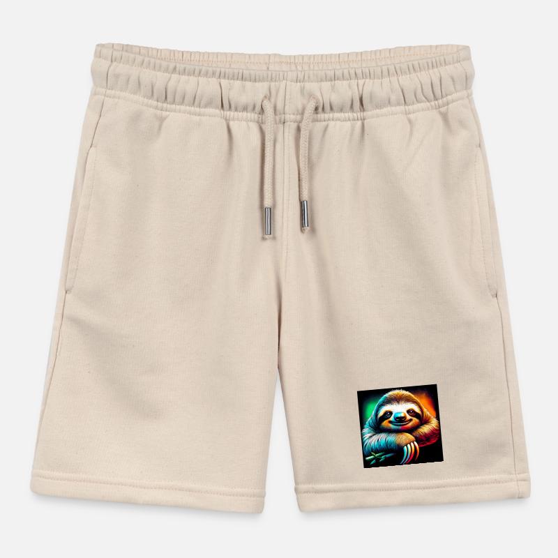 sloth Kids Organic Sweat Shorts by Stanley/Stella