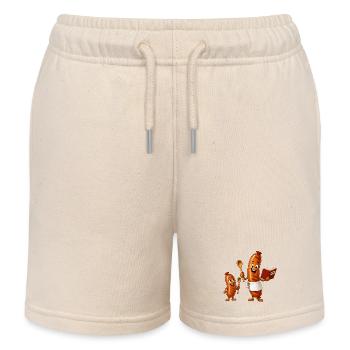 Bratwürste mit Kochbuch - Kinder Organic Joggingshorts Mini Bolter von Stanley/Stella - Natur - Vorne