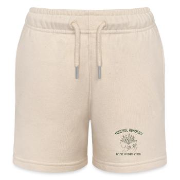 Book Club Book Lover Gift Vintage Style - Kids Organic Sweat Shorts by Stanley/Stella - soft Ecru - Front