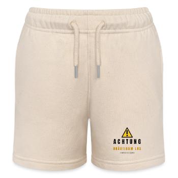 Achtung Brautpaar Junggesellenabschied - Kinder Organic Joggingshorts Mini Bolter von Stanley/Stella - Natur - Vorne