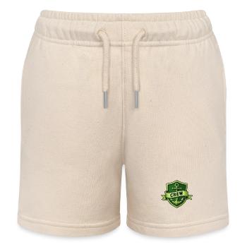 Crew Shield Anchor Graphic - Kids Organic Sweat Shorts by Stanley/Stella - soft Ecru - Front